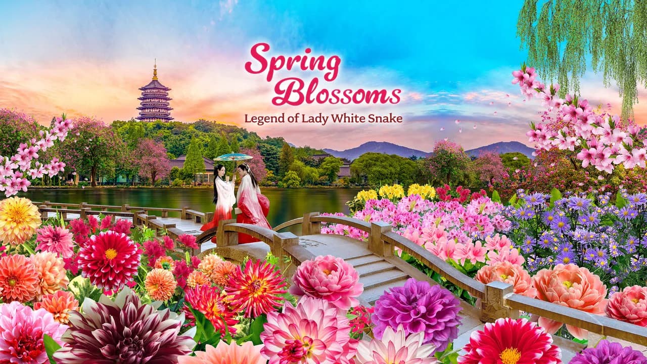 Vibrant floral display at Gardens by the Bay, Singapore