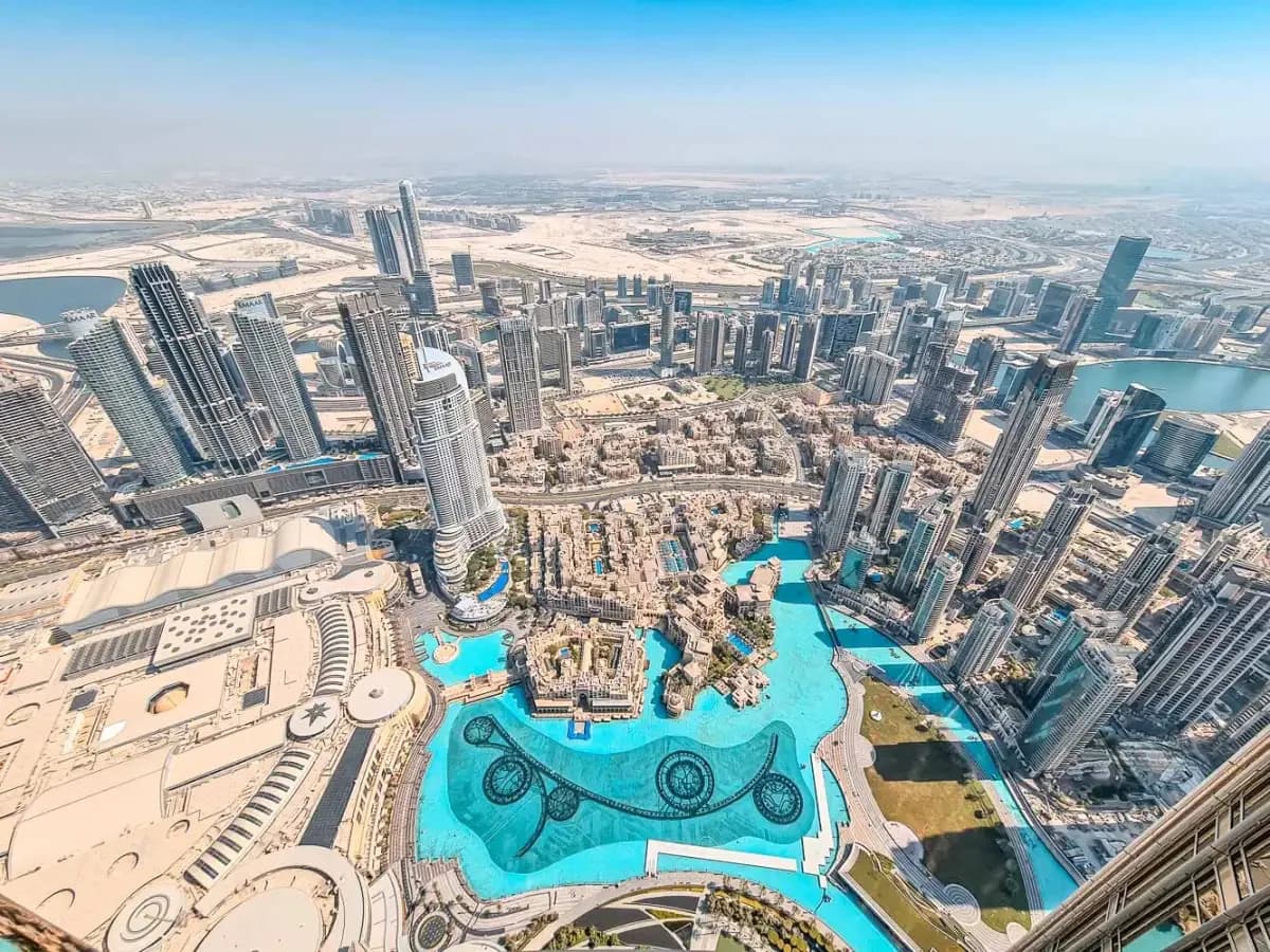 Burj Khalifa observation deck view in Dubai