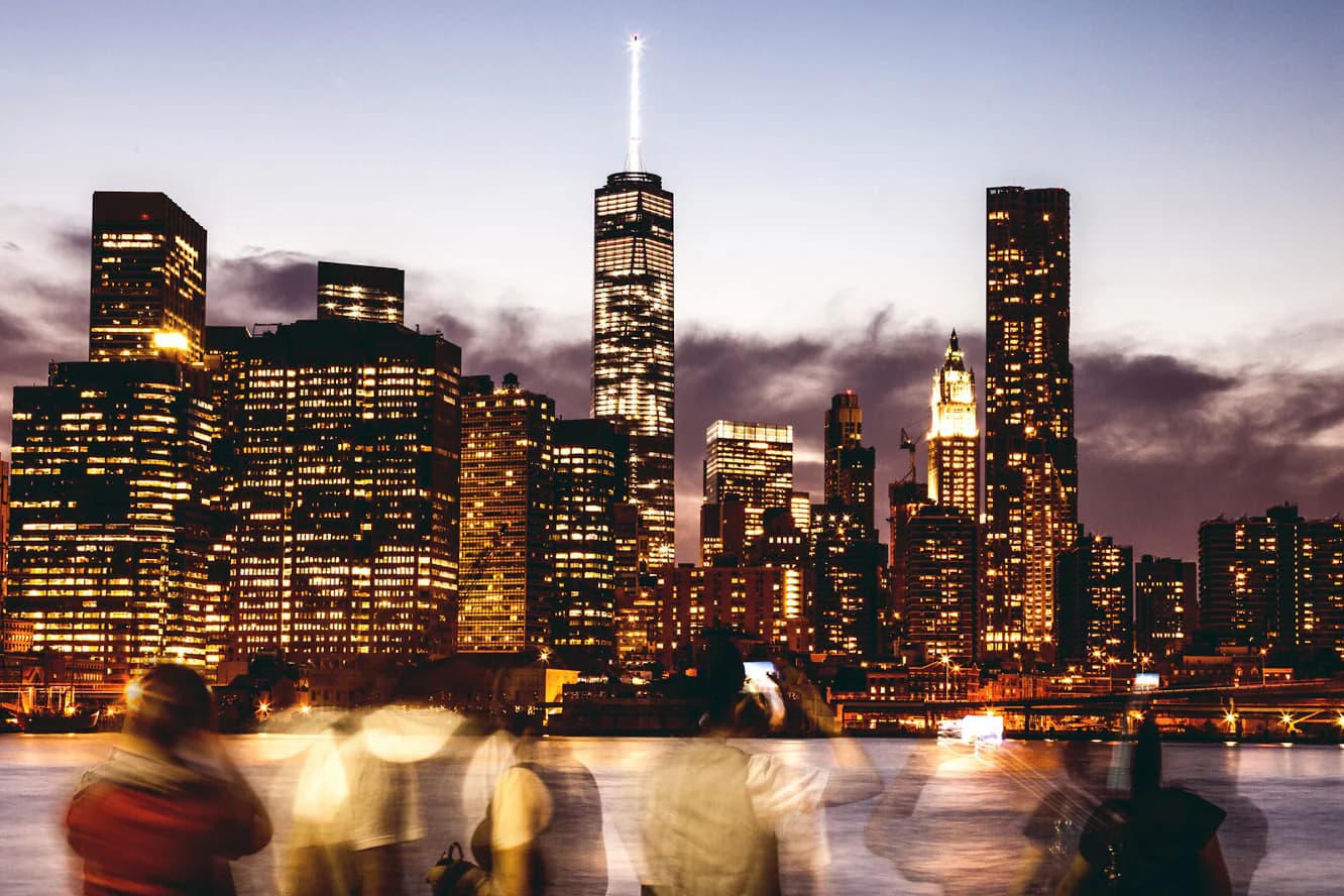 New York Harbor Lights Cruise at night
