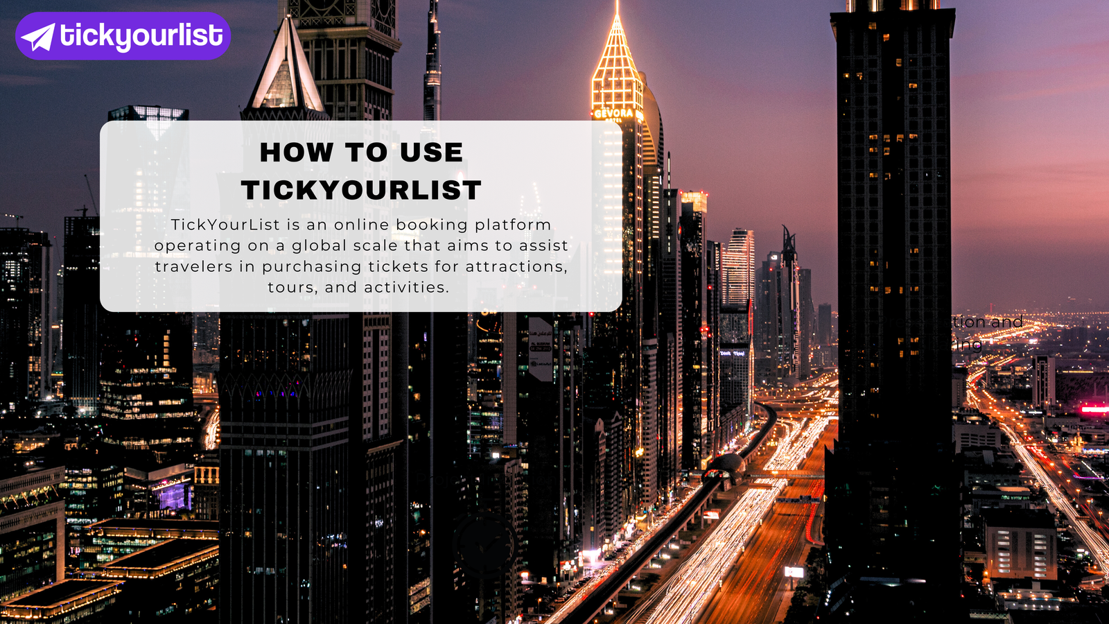 How to Use TickYourList: The Complete Guide to Booking Tickets and Experiences Online