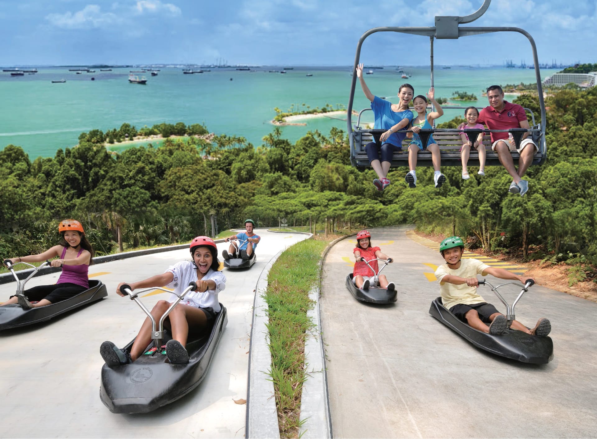 Skyline Luge ride at Sentosa, Singapore