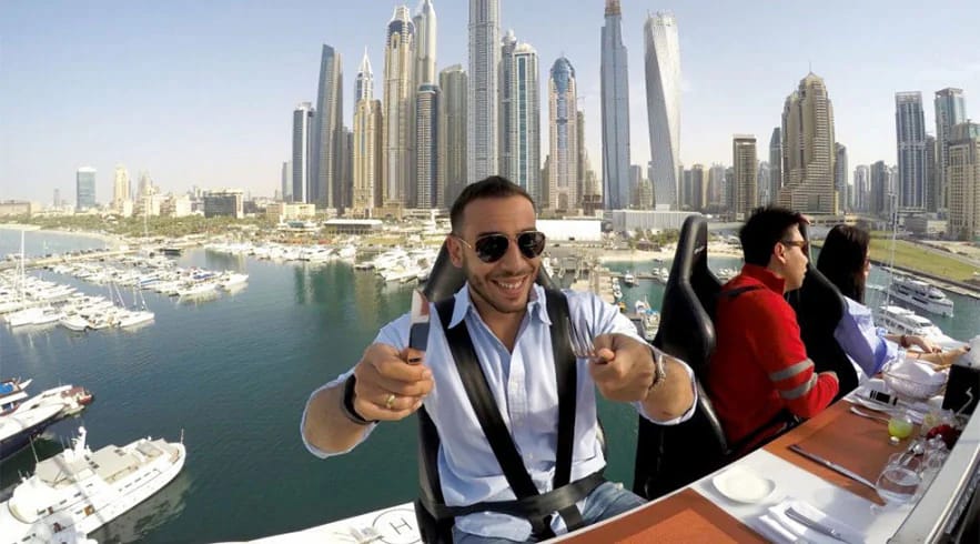 Dinner in the Sky experience in Dubai
