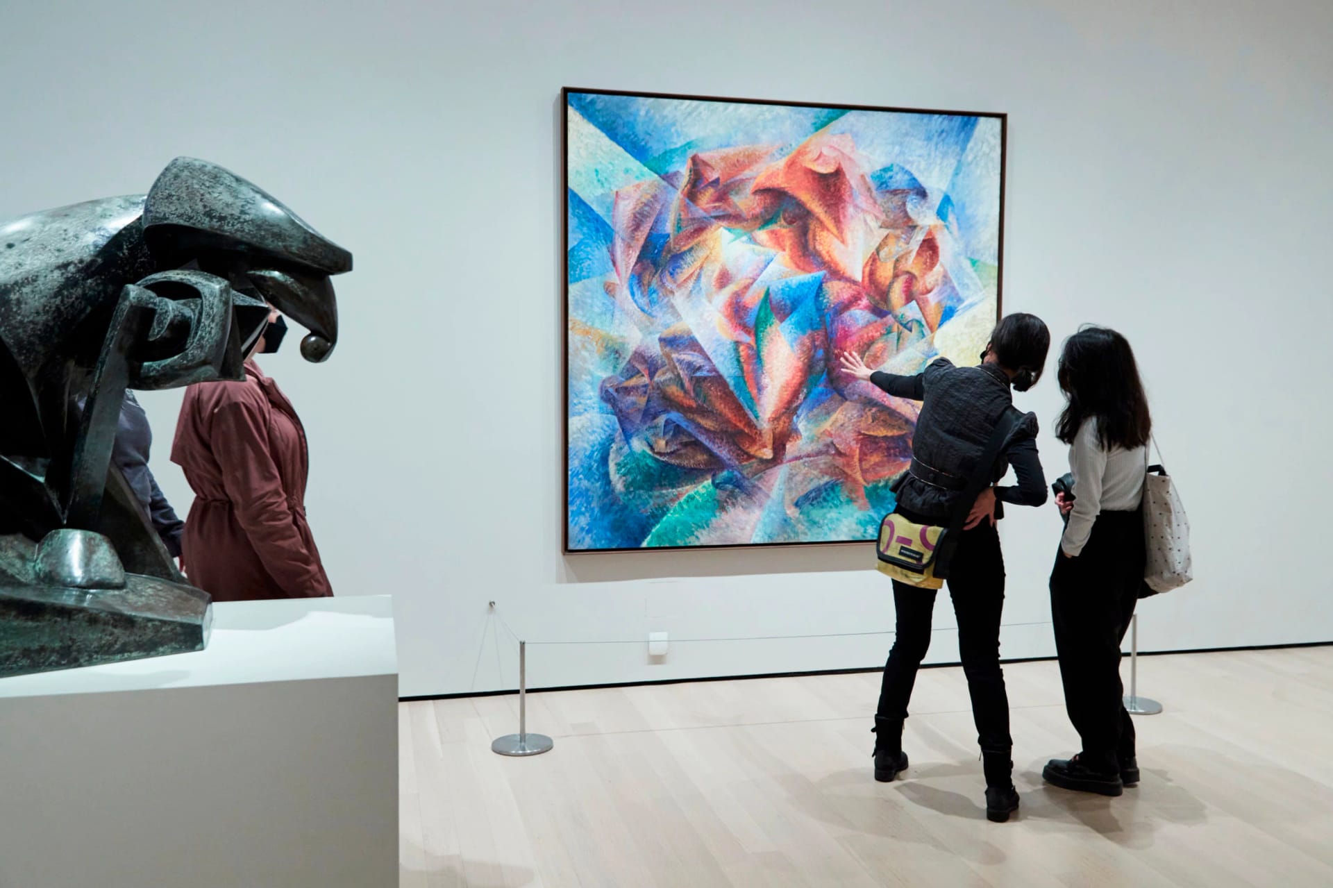 Visitors enjoying MoMA exhibits in New York