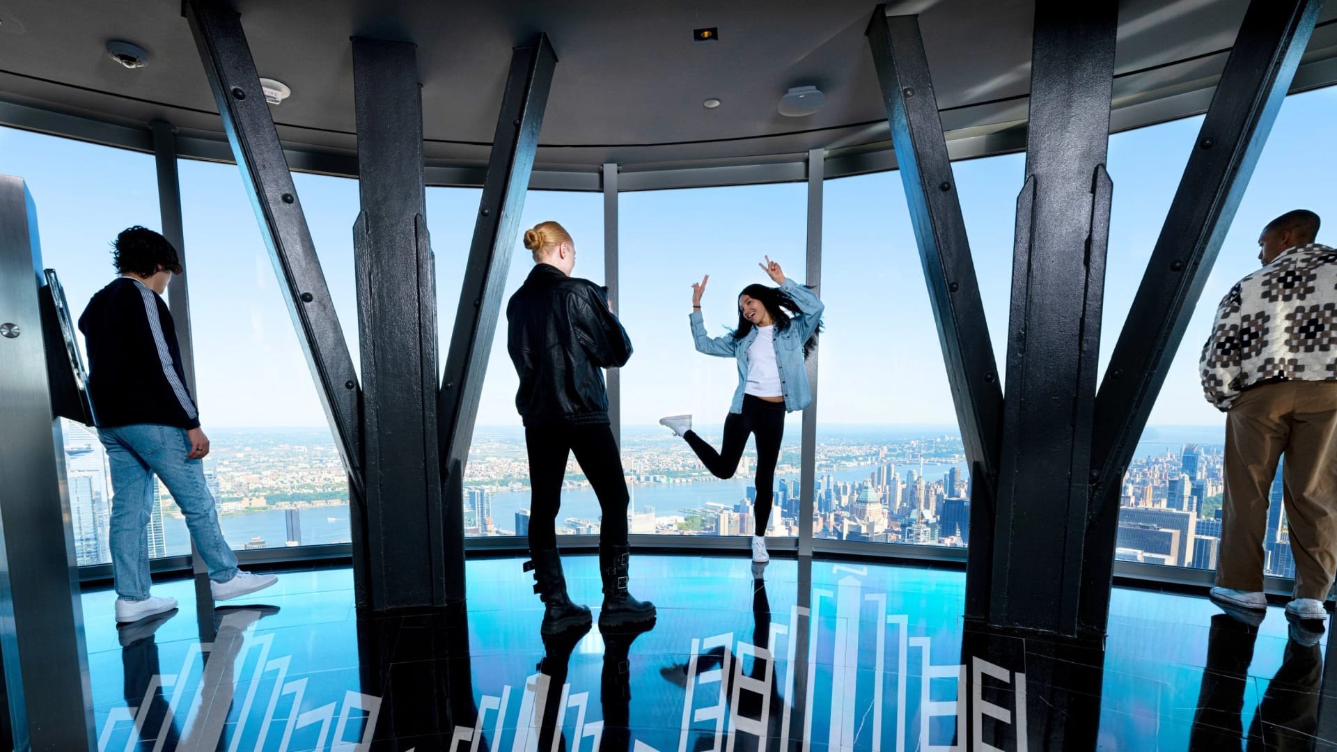 Breathtaking view from Empire State Building observation deck