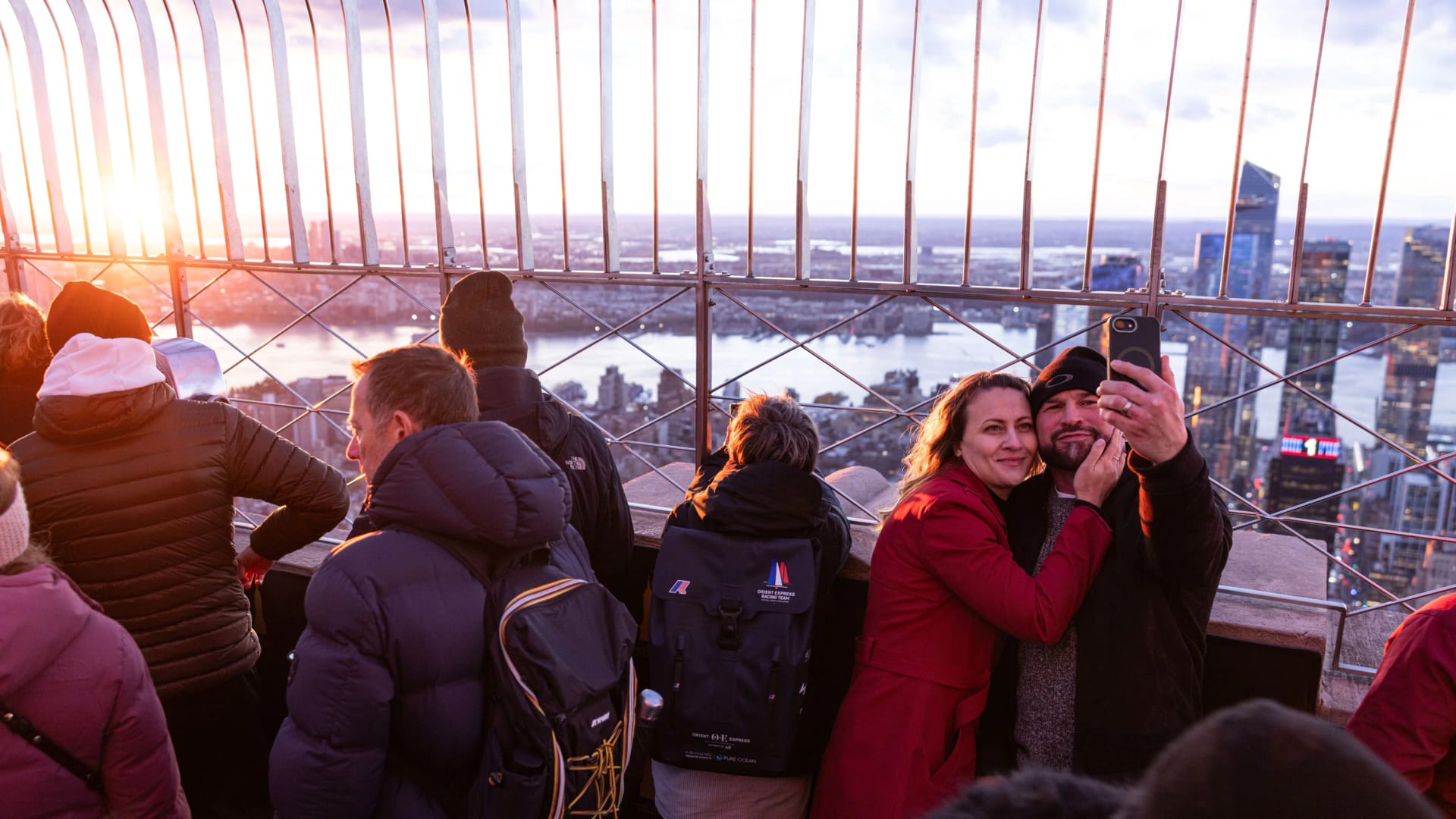Stunning views from Empire State Building observation deck
