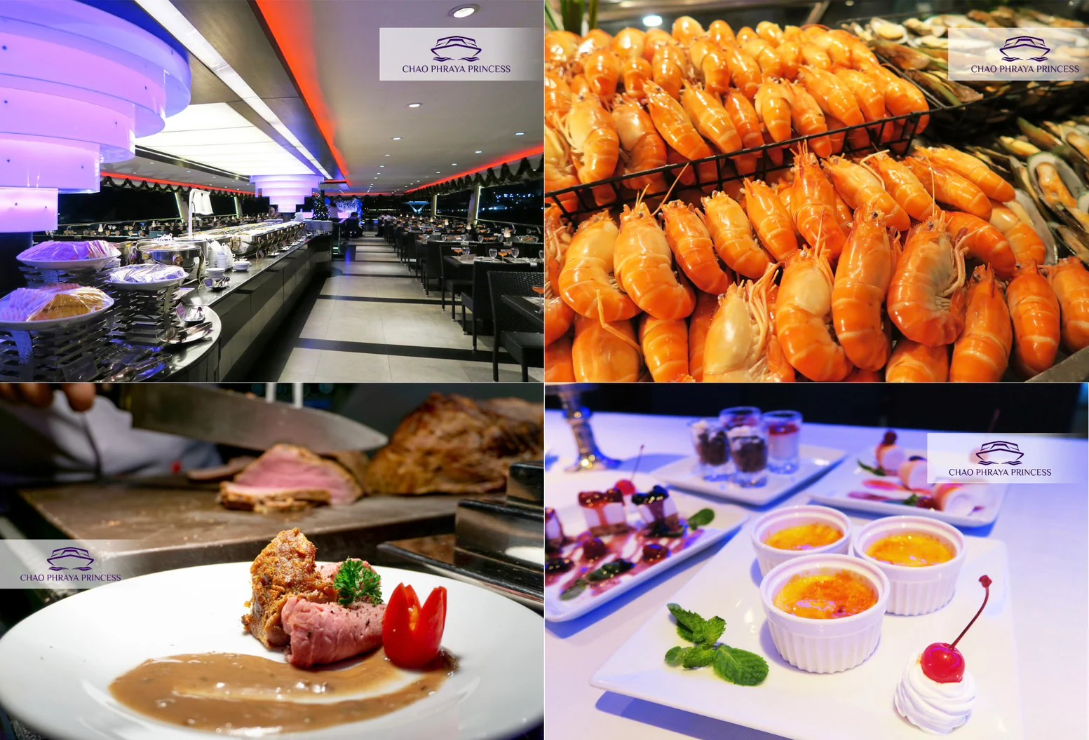 Chao Phraya Princess Cruise seafood dinner in Bangkok