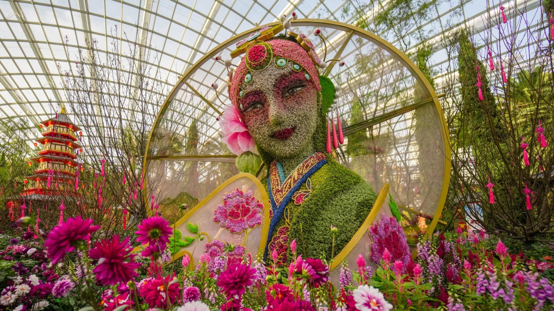Gardens by the Bay ticket display in Singapore