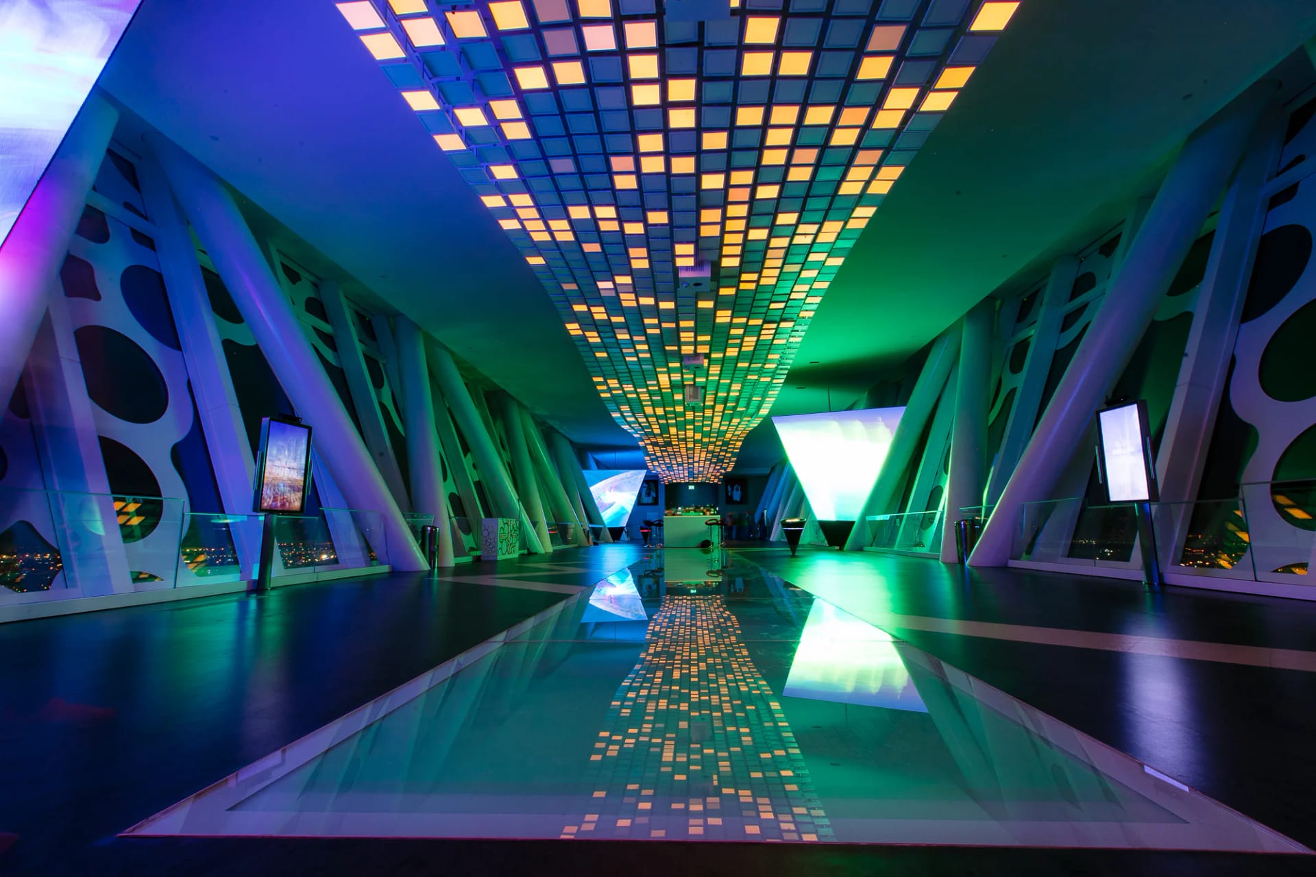 Inside view of Dubai Frame attraction