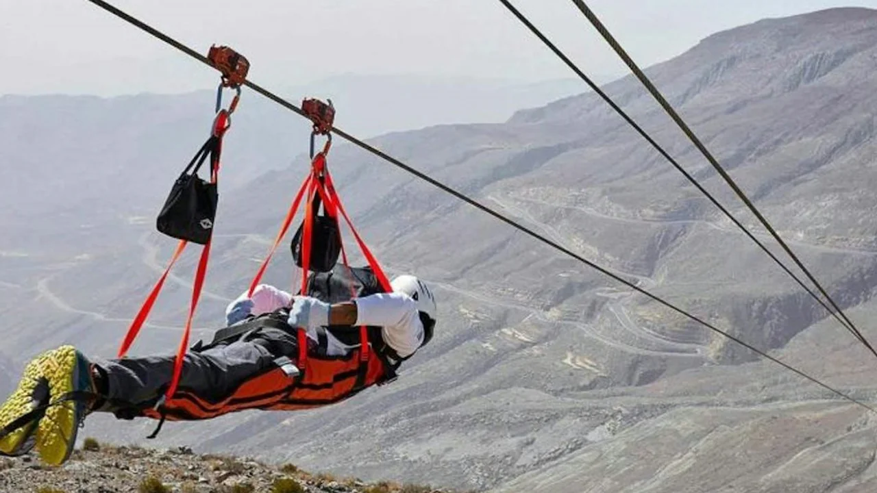 Jebel Jais Zipline adventure in Ras Al Khaimah