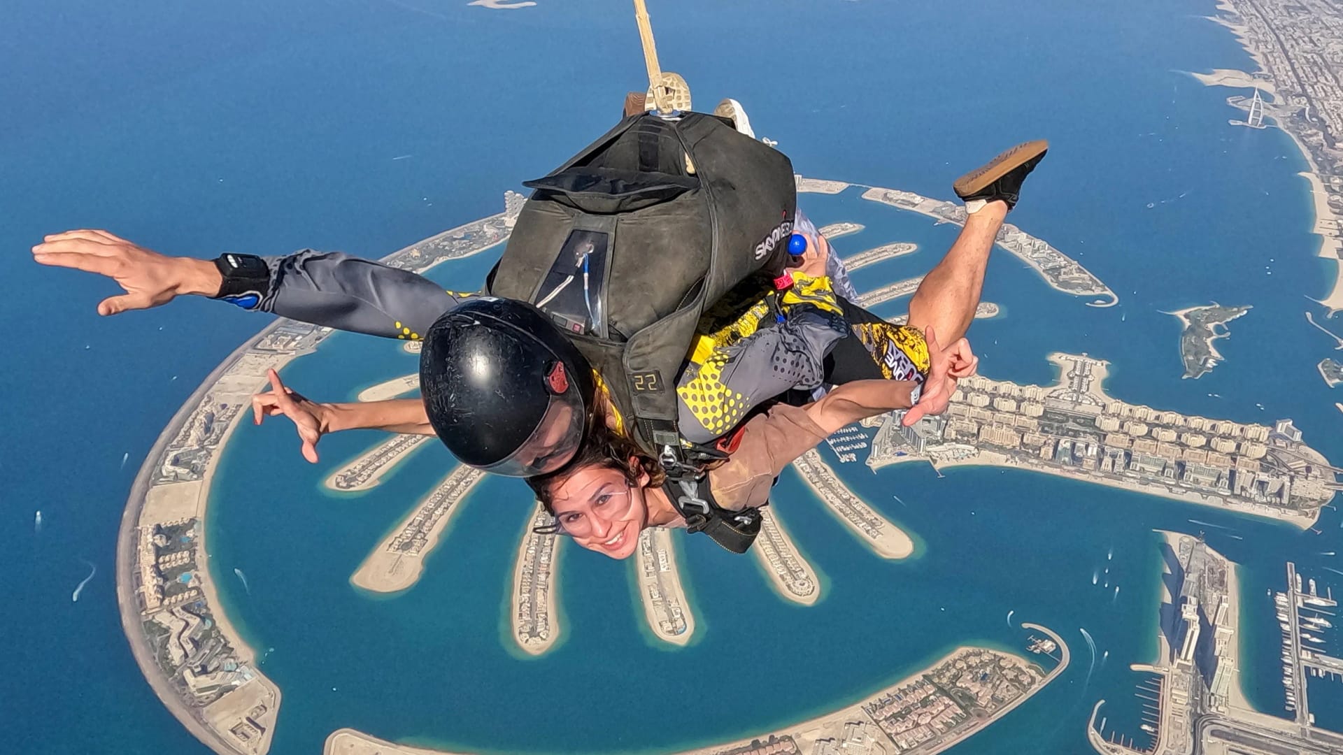 Skydiving over Dubai's stunning skyline