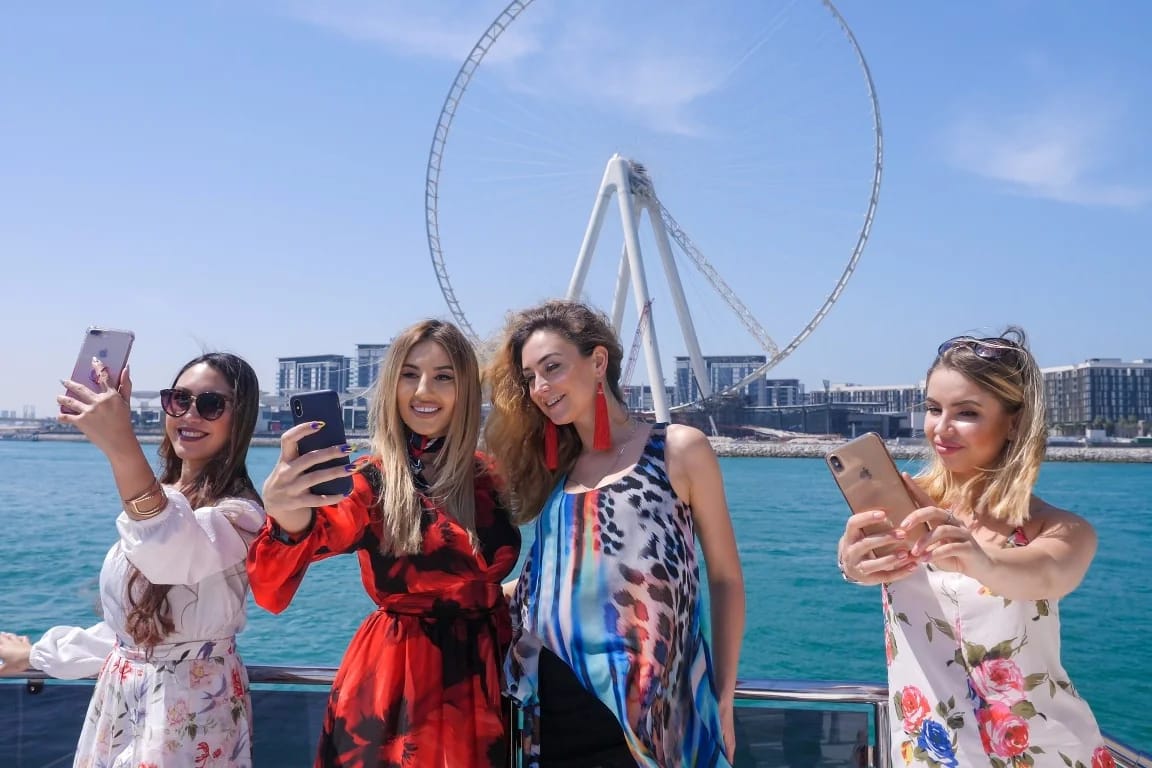 Tourists enjoying yacht experiences in Dubai