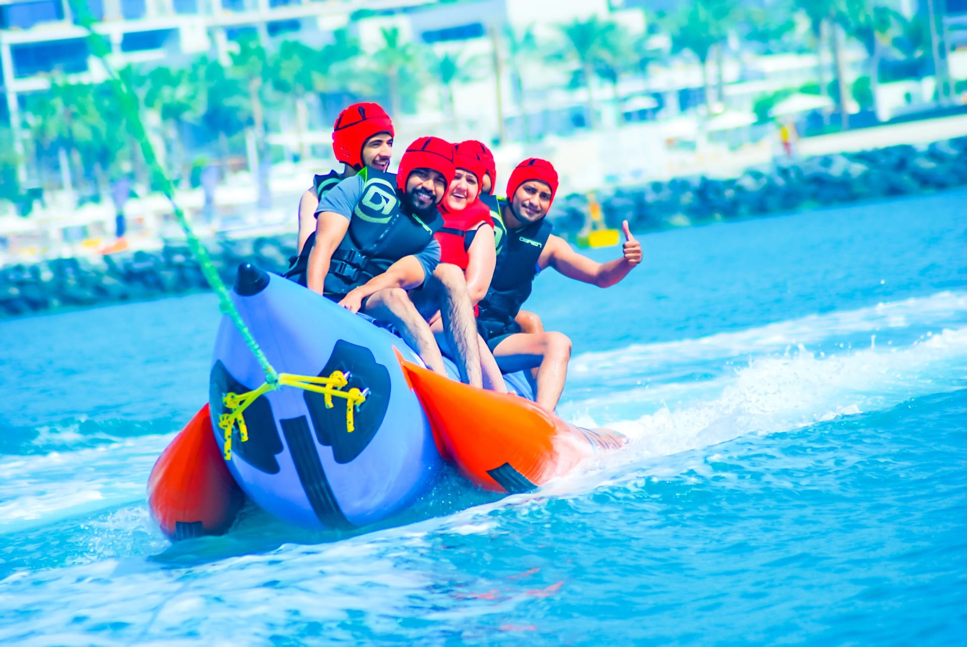 exciting banana boat ride in Dubai waters