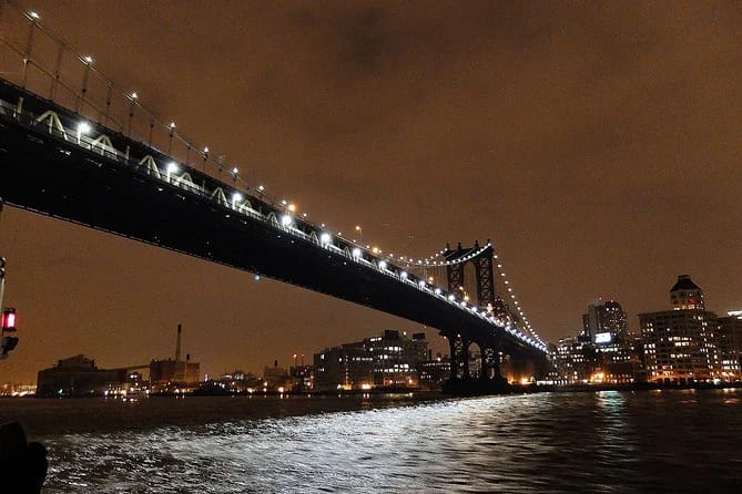 New York Harbor Lights Cruise under Brooklyn Bridge