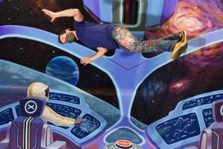 Visitor experiencing TiLT at Tracy Lee Stum Museum, New Jersey