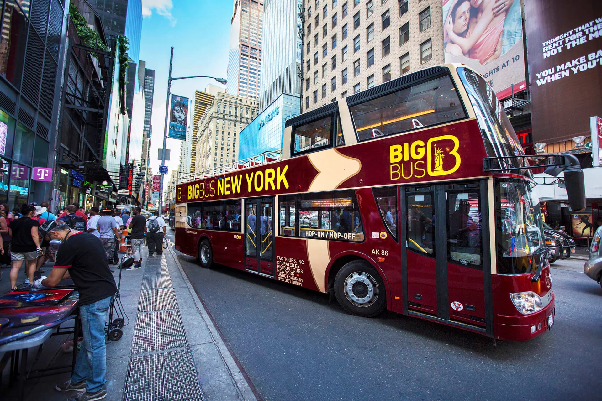 Open-top Big Bus tour in New York City