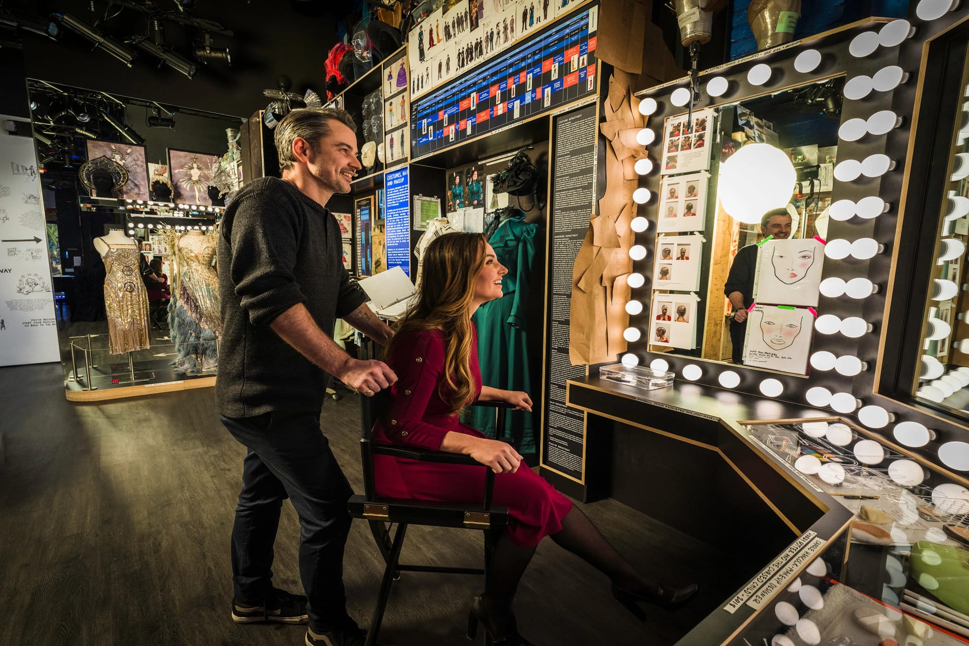 Visitors enjoying the Museum of Broadway in New York