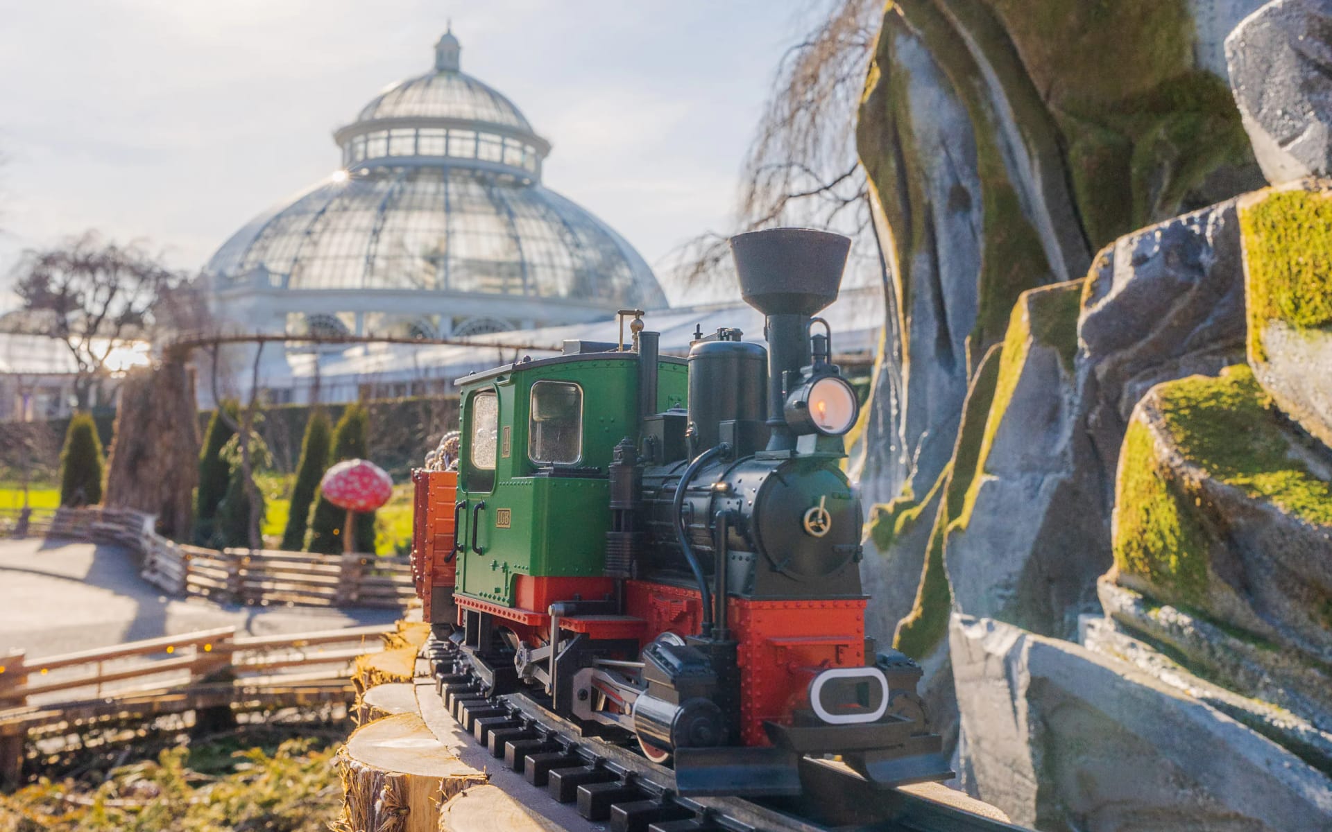 Visitors exploring New York Botanical Garden in spring