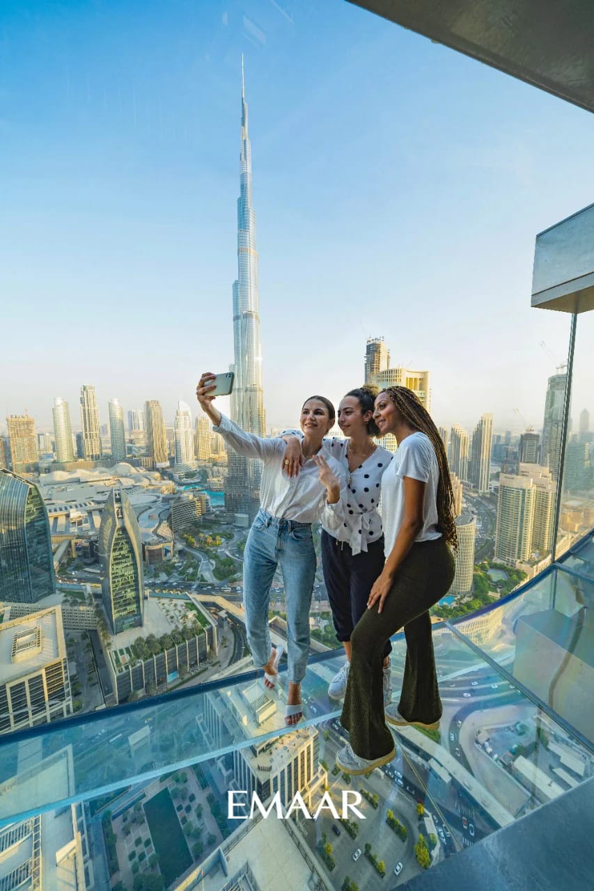 Stunning view from Sky Views Observatory in Dubai