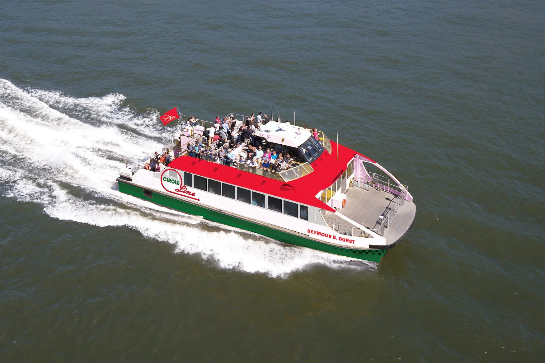 Statue of Liberty at sunset on New York cruise