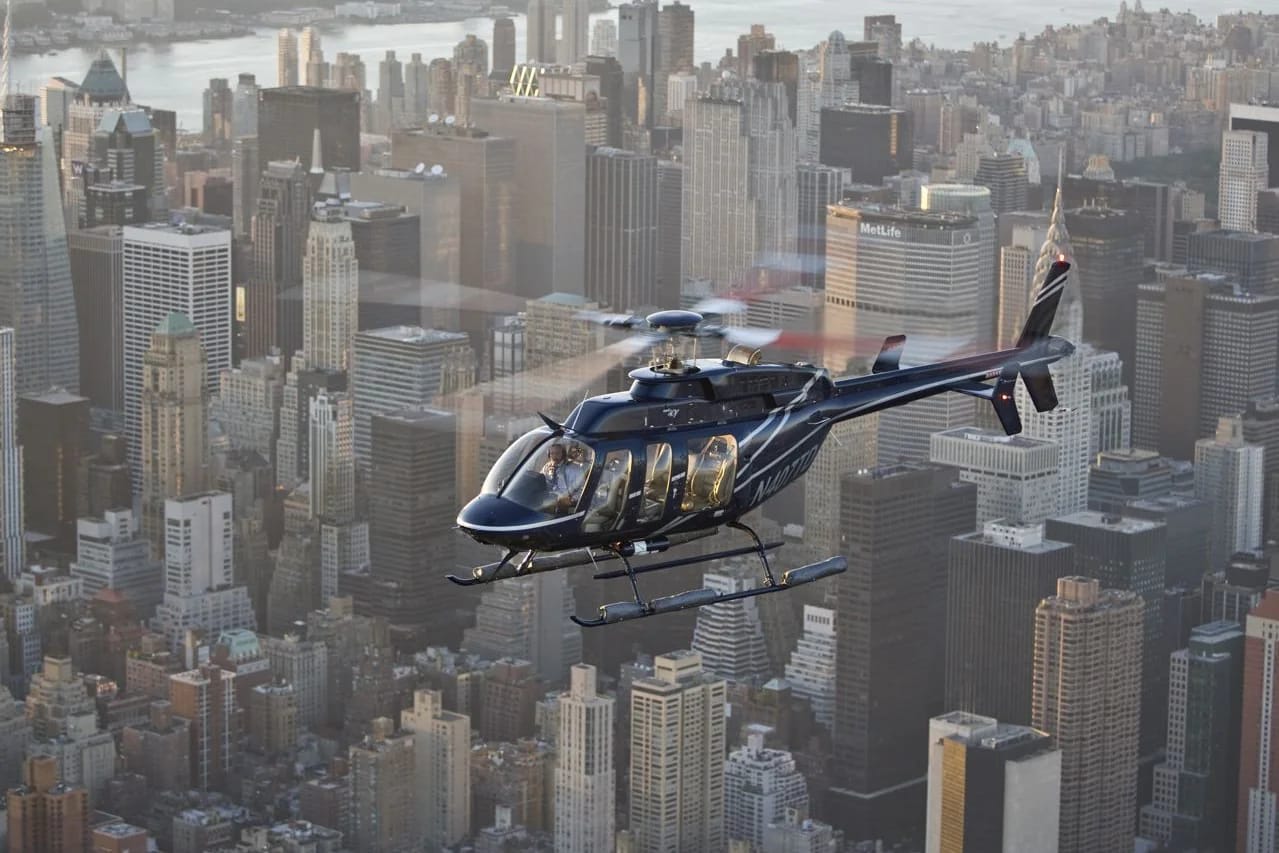 Stunning aerial view of New York City helicopter tour