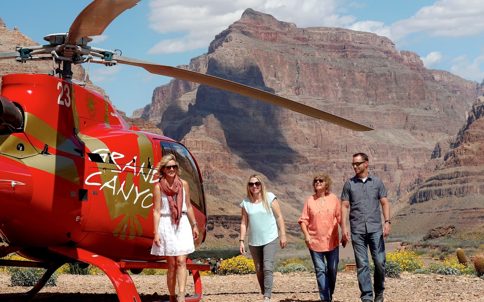 From Las Vegas: 70+ min Grand Canyon West Rim Helicopter Tour plus Canyon Floor Landing with Champagne tickets in Las Vegas - Attractions | TickYourList