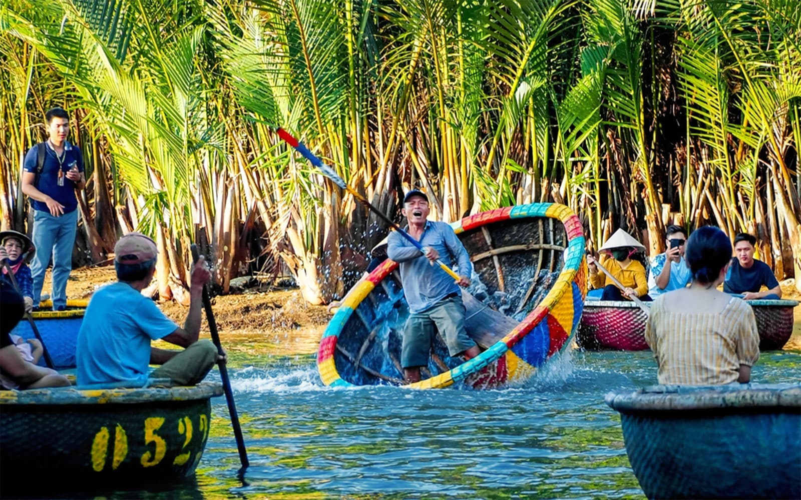Coconut Basket Boat Ride with Transfers, Hoi An by Night Tour, Lantern Release & Dinner tickets in Hoi An - Activities | TickYourList
