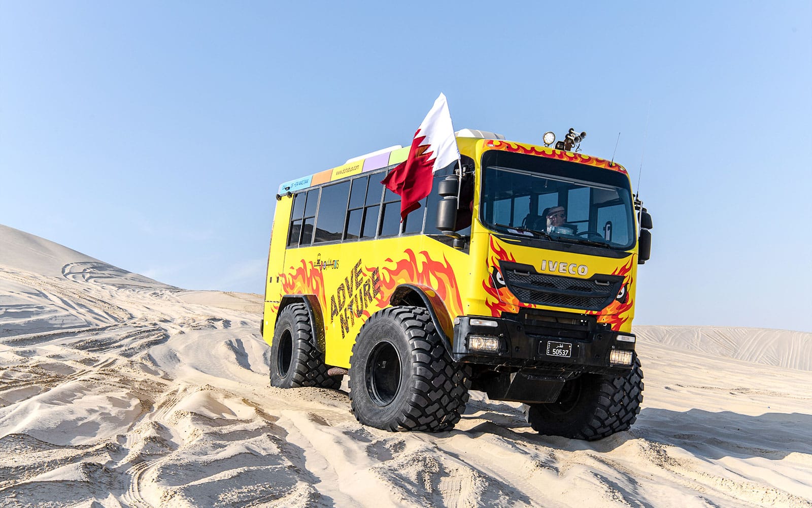 Monster Bus Dunes Desert Safari Ride experience tickets in Doha | TickYourList
