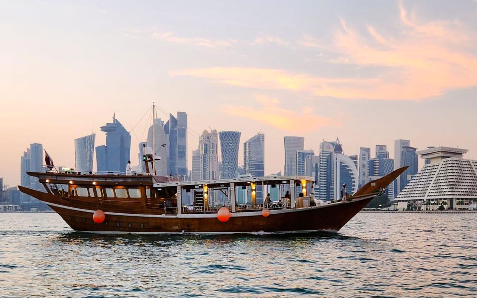 From Doha: 2-Hour Sightseeing Dhow Cruise with Dinner tickets in Doha - Activities | TickYourList