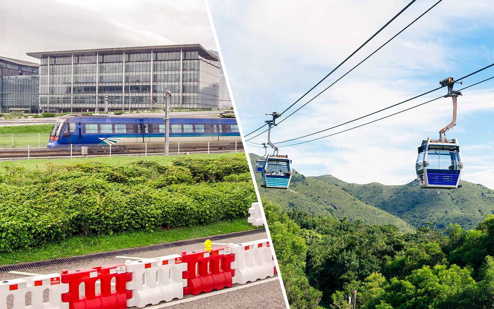 Combo (Save 1%): Ngong Ping Cable Car Round Trip Tickets + One Way Hong Kong Airport Express Ticket