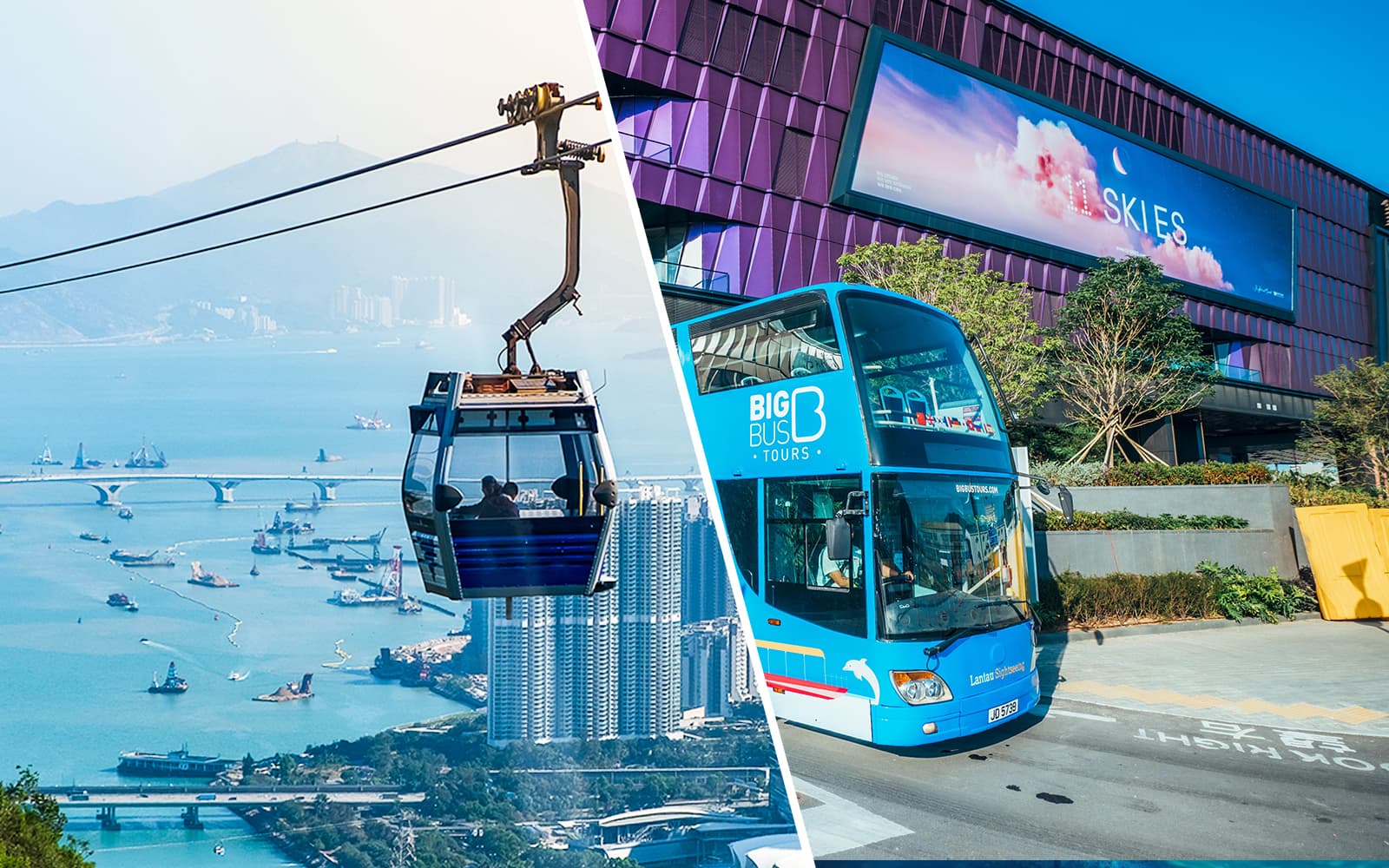 Combo: Ngong Ping Cable Car Tickets + Lantau Island Hop-on Hop-off Bus Tour