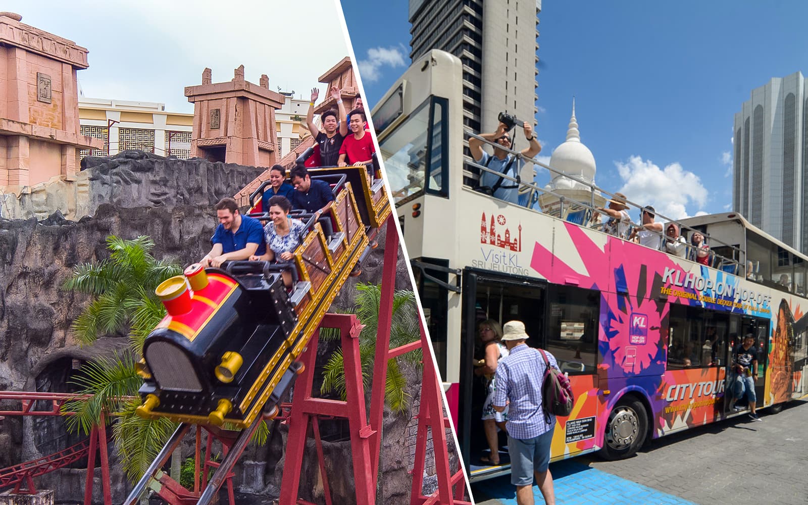 Combo (Save 14%): Sunway Lagoon Theme Park Tickets + Kuala Lumpur Hop-on Hop-off Bus Tour experience in Kuala Lumpur | TickYourList