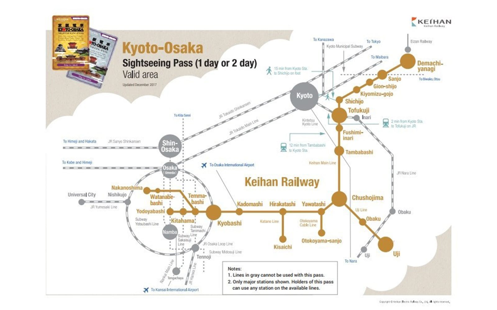 1/2-Day Kyoto-Osaka Sightseeing Pass with Keihan Railway tickets in Kyoto - Attractions | TickYourList