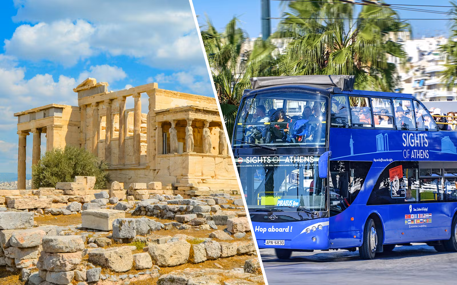 Combo (Save 10%): Acropolis & Parthenon Tickets + 2-Day Athens Hop-On Hop-Off Bus Tour
