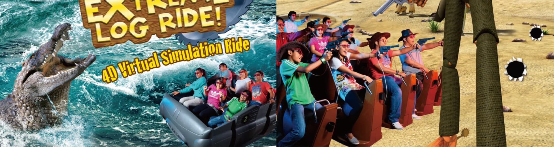 Family enjoying Sentosa 4D Adventureland in Singapore