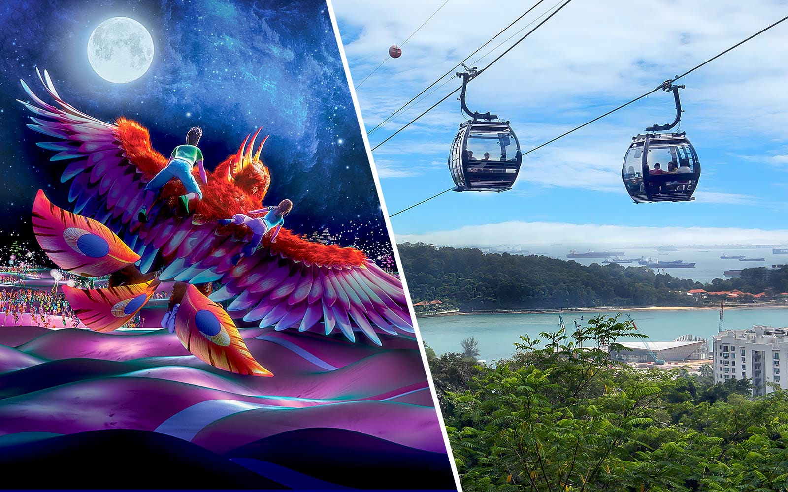 Combo: Singapore Cable Car Round-Trip Sky Pass + Wings of Time experience tickets in Singapore | TickYourList
