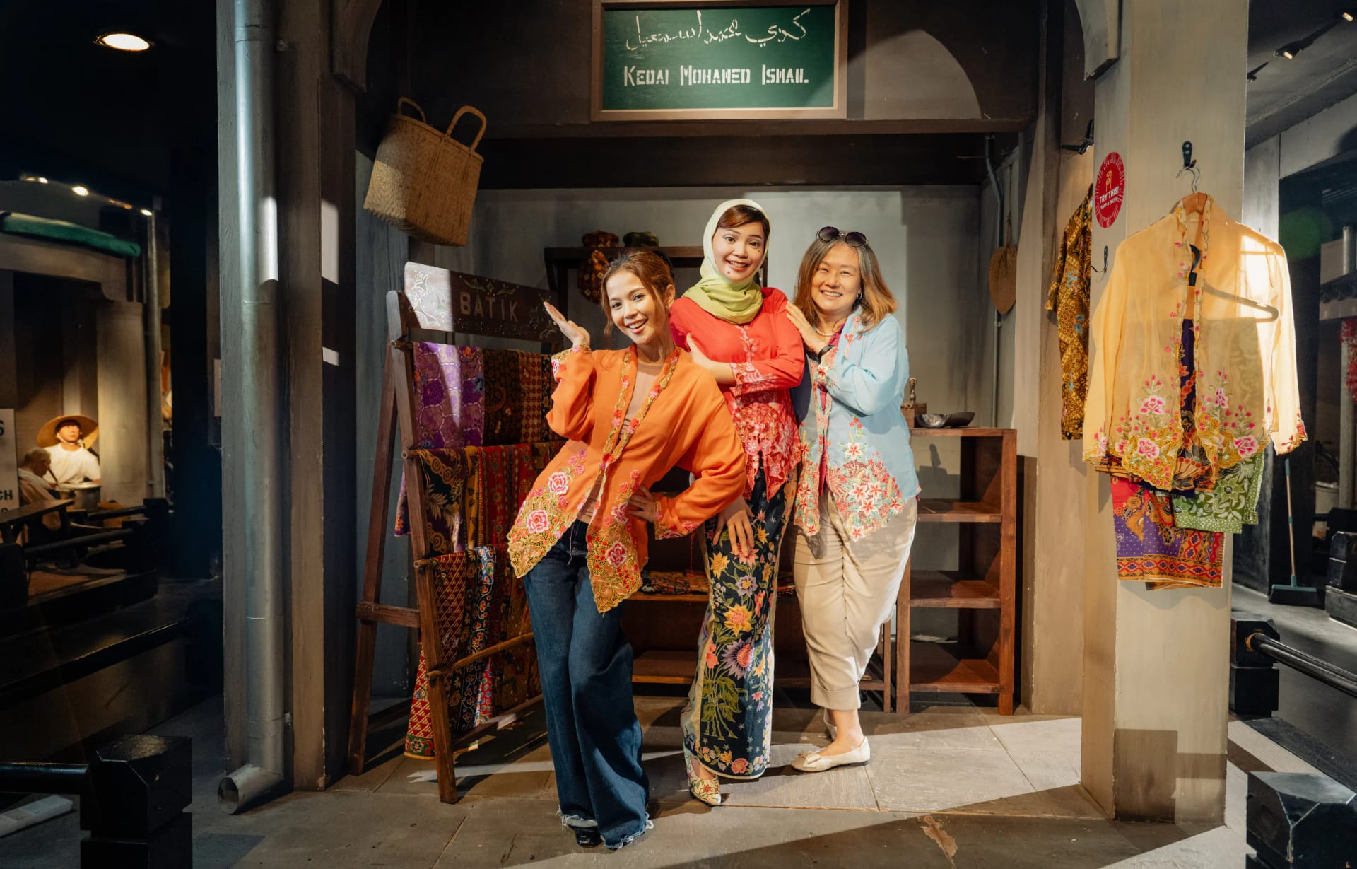 Visitors enjoying Madame Tussauds in Singapore