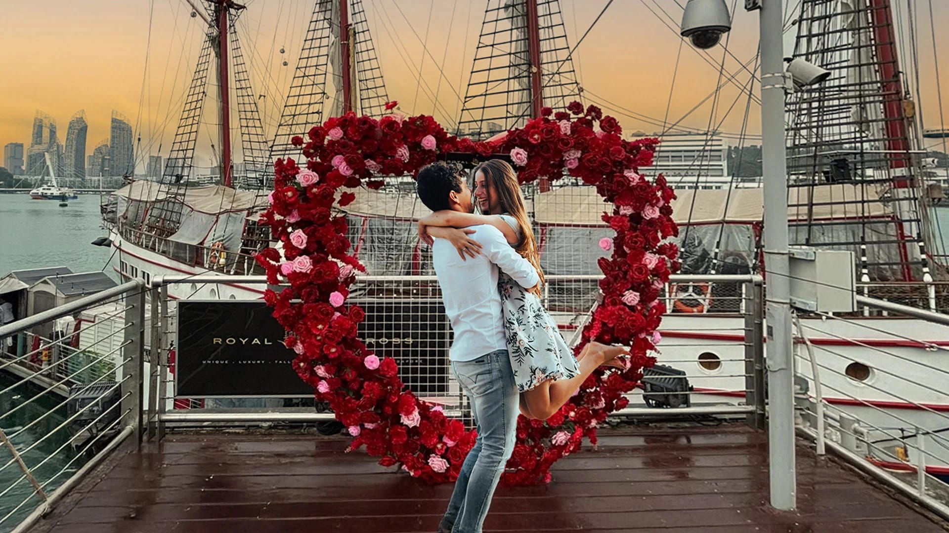 Sunset dinner cruise on Royal Albatross, Singapore