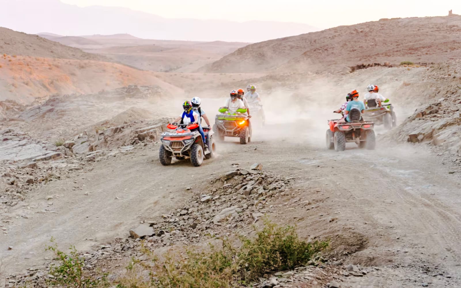 From Marrakech: Sunset Desert Safari with Quad Bike, Camel Ride, Dinner Show & Transfers