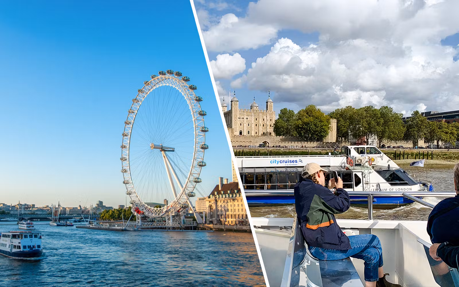 Combo (Save 15%): London Eye Tickets + Thames River Cruise experience in London | TickYourList