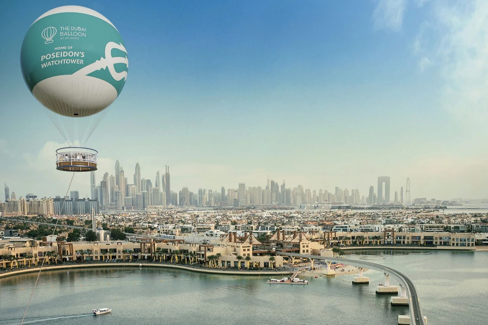 Hot air balloon ride at Atlantis the Palm, Dubai