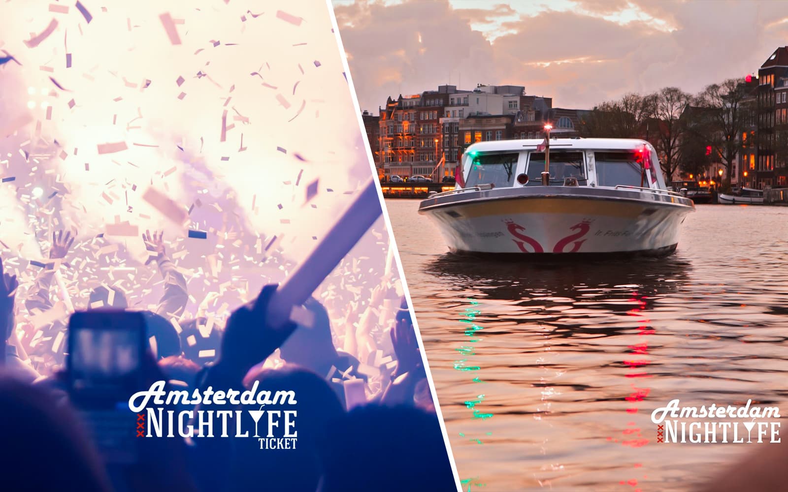 Complete Amsterdam Nightlife Experience with Champagne & Canal Cruise