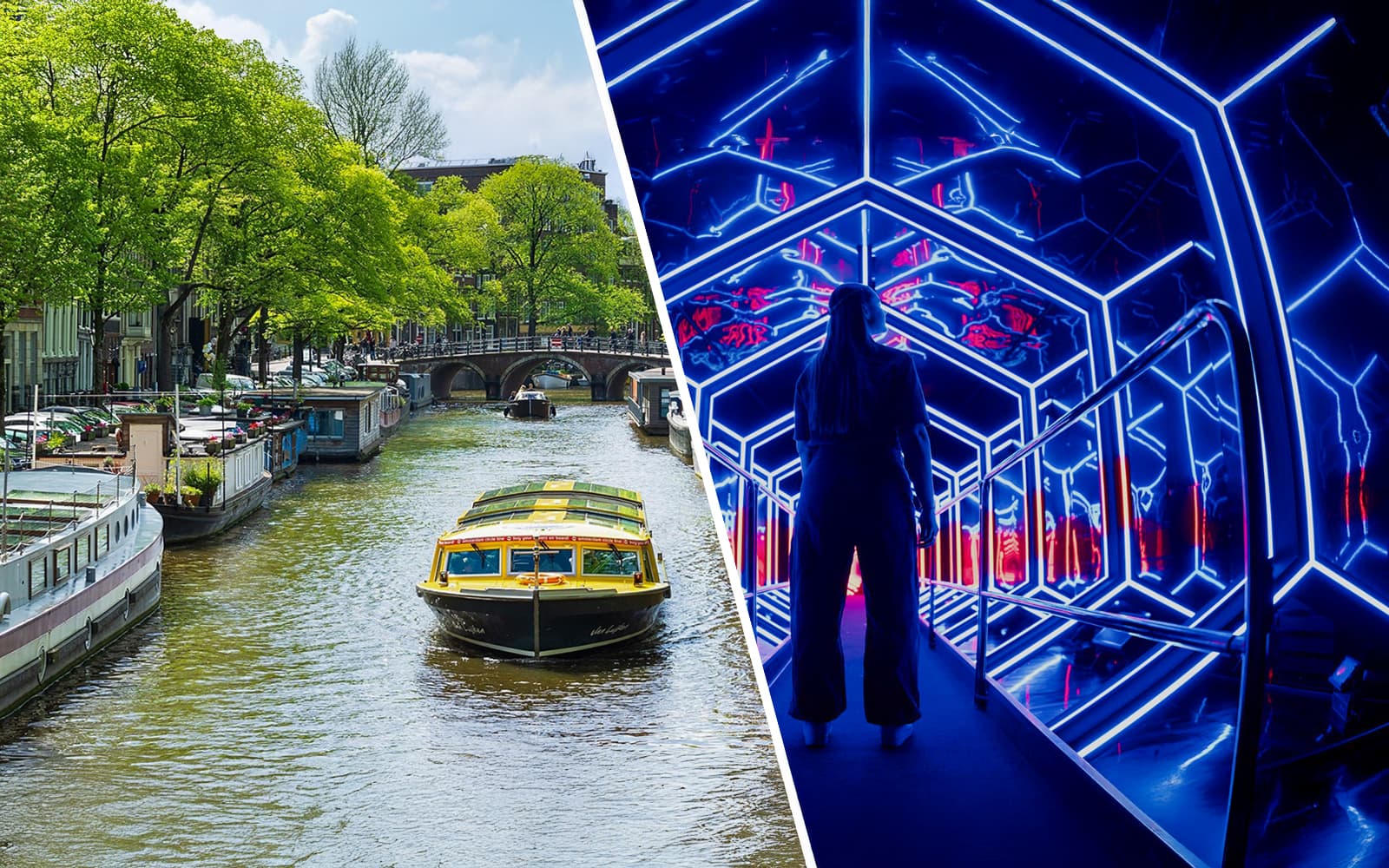 Combo (Save 32%): AMAZE Amsterdam Tickets + 1-Hour Amsterdam Canal Cruise experience in Amsterdam | TickYourList