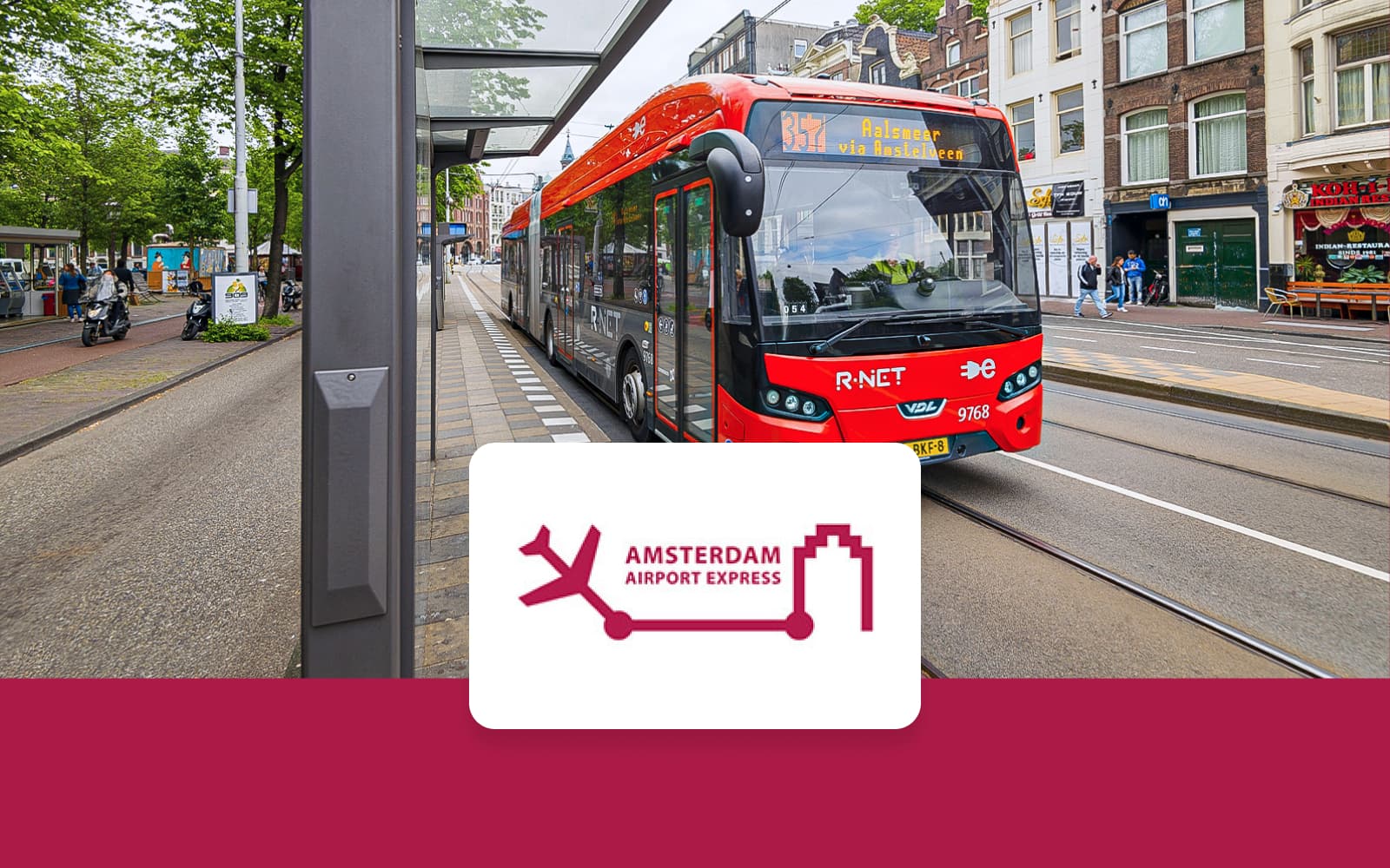 Bus Transfers: Schiphol Airport to/from City Center by Amsterdam Airport Express