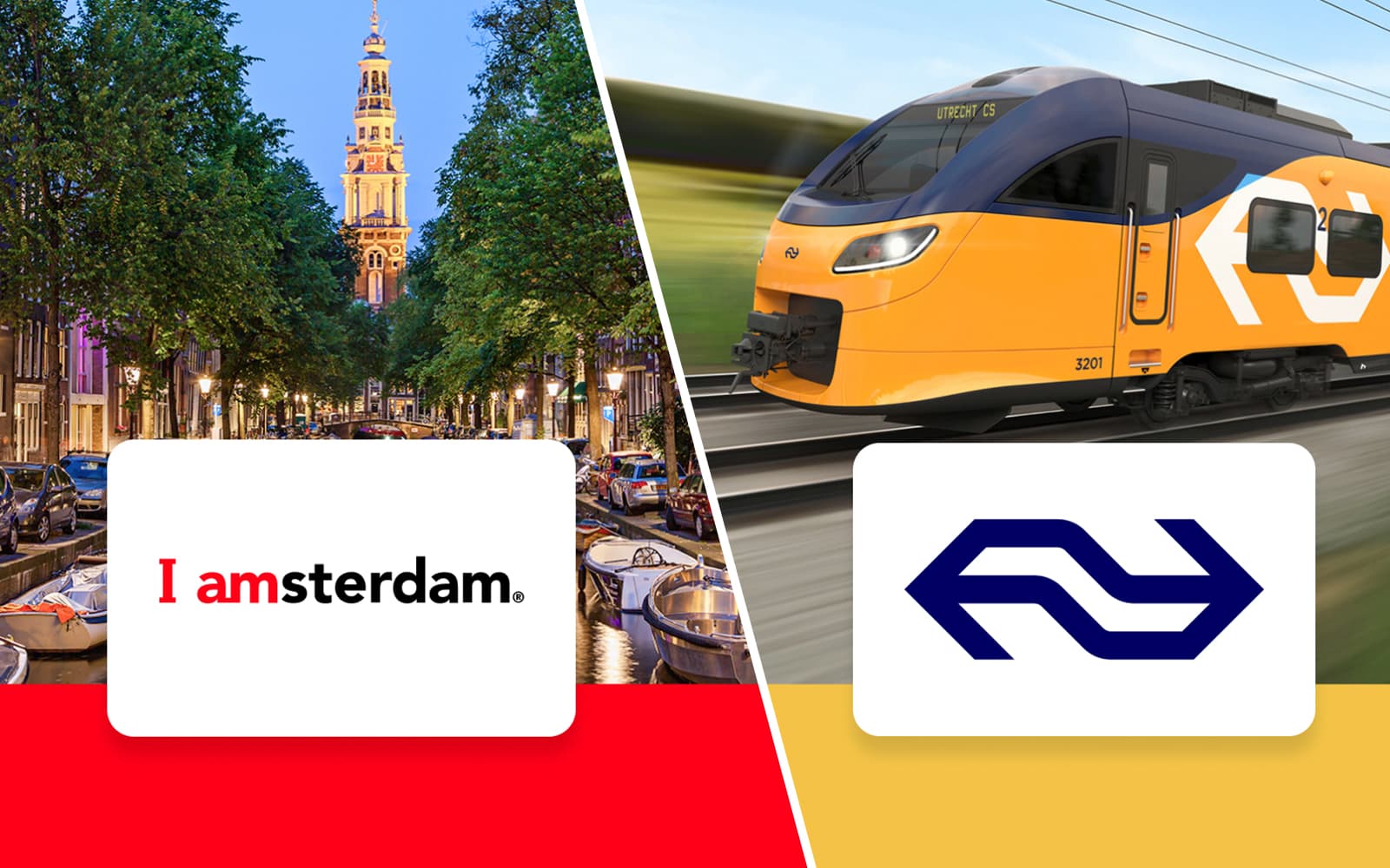Combo: I amsterdam City Card + NS One-Way Transfers