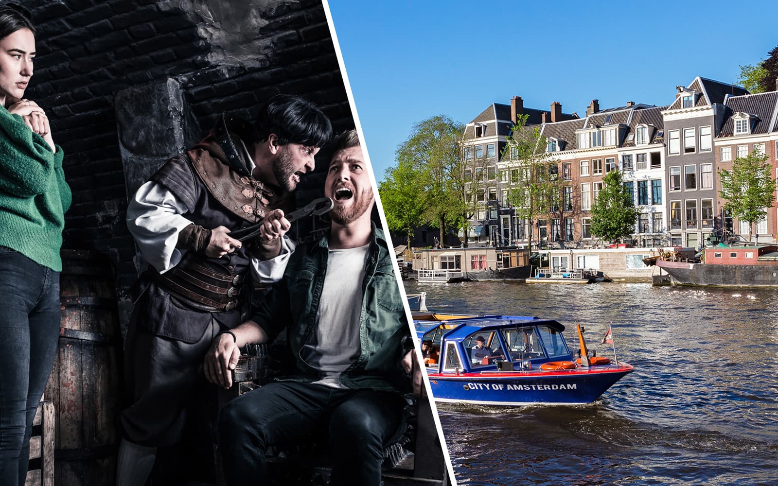 Combo (Save 4%): Amsterdam Dungeon Tickets + 75-Min Amsterdam Canal Cruise