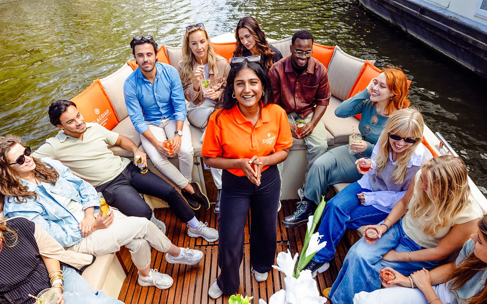 1-Hour SAIL Amsterdam Luxury Open Boat Cruise with a Drink tickets in Amsterdam - Features | TickYourList