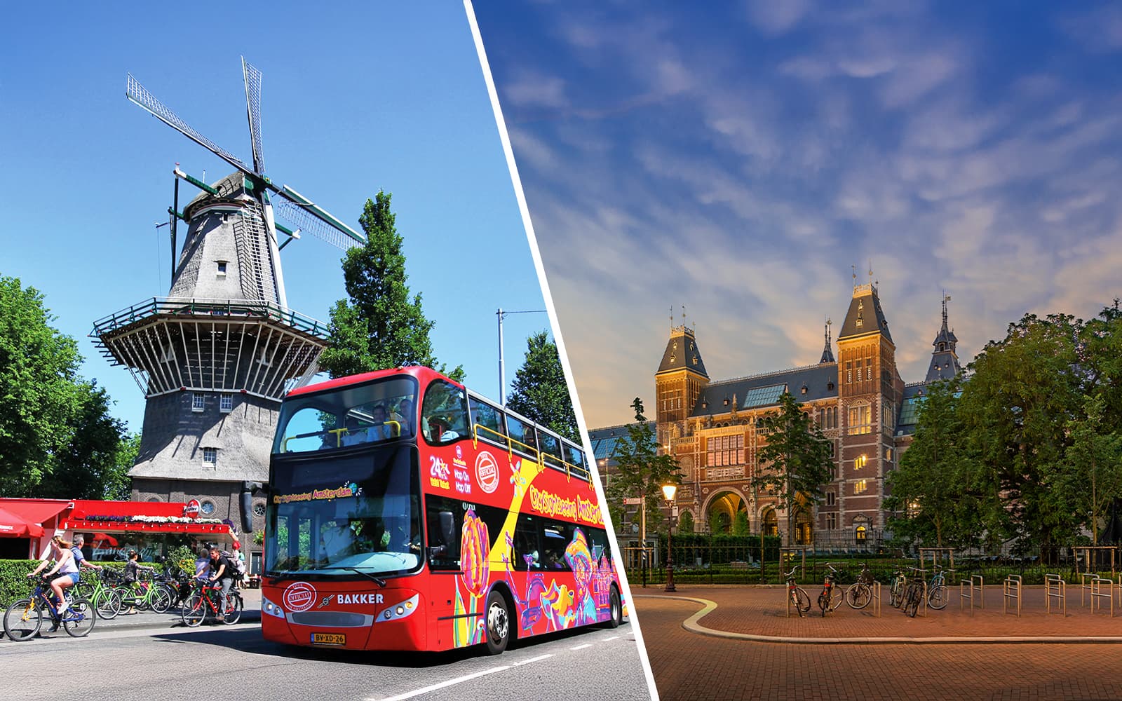 City Sightseeing: Amsterdam Hop-on Hop-off Bus Tour + Rijksmuseum Entry Tickets