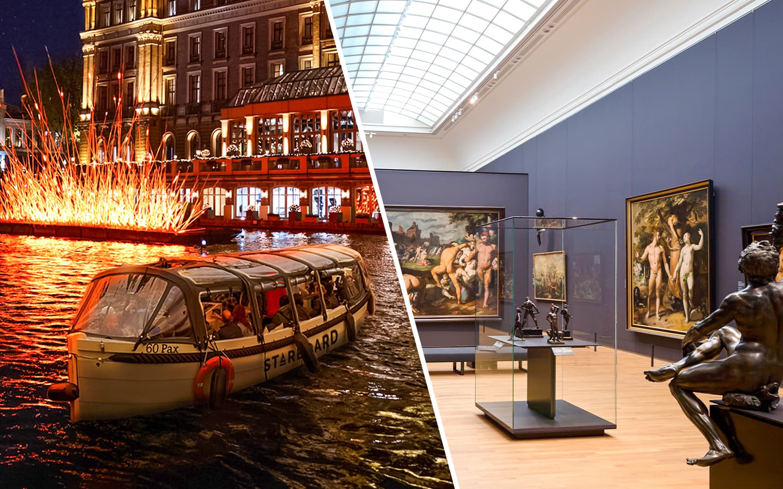 Combo (Save 10%): Amsterdam Light Festival Small Group Cruise + Access to Rijksmuseum