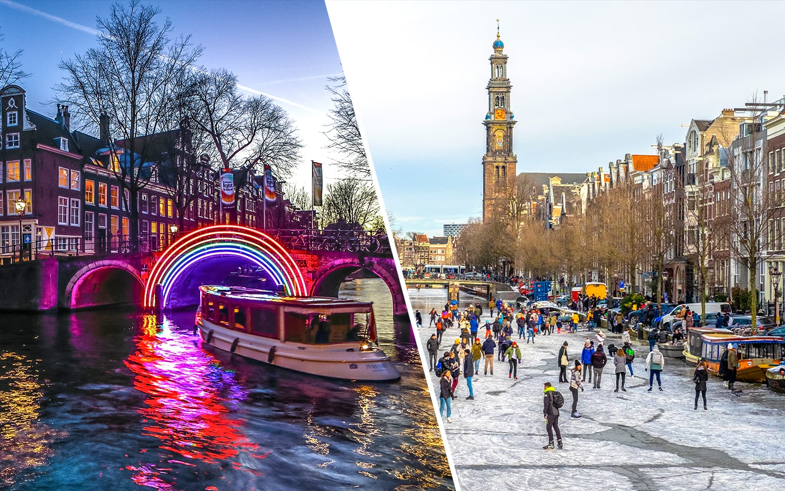 Combo (Save 9%): Amsterdam Light Festival Small Group Cruise & Walking Tour