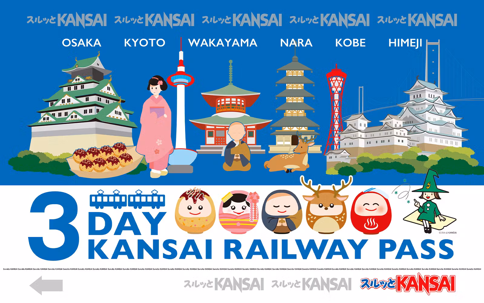 Kansai Thru Pass: Choose 2 to 3 Days tickets in Osaka - Activities | TickYourList